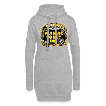 Bienenliebhaber Bienenzüchter Naturfreunde Imker - Hoodie-Kleid - Grau meliert - Vorne