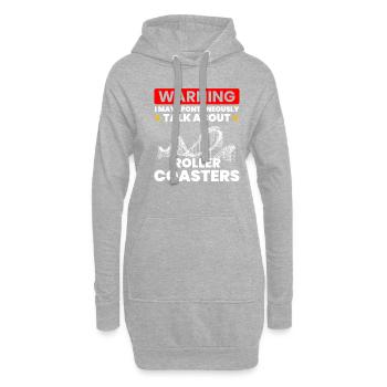 Talk Spontaneously Rollercoasters - Hoodie Dress - heather grey - Front