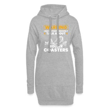 Talk Spontaneously Rollercoasters - Hoodie Dress - heather grey - Front