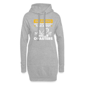 Talk Spontaneously Rollercoasters - Hoodie Dress - heather grey - Front