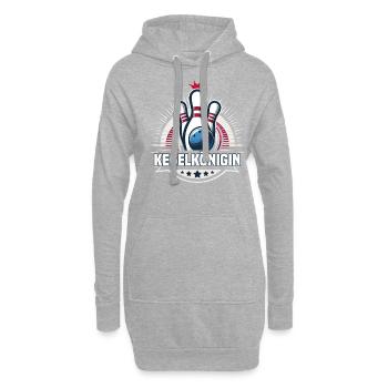 Bowling Queen Bowling Club Design pour le bowling - Sweat-shirt à capuche long Femme - gris chiné - Devant