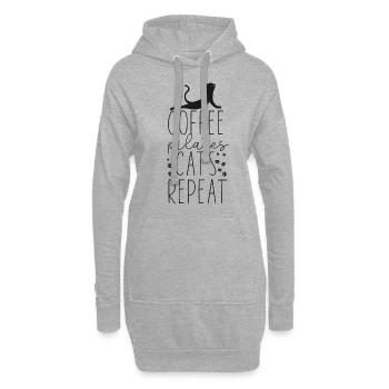 Instructeur de Pilates Professeur Café - Sweat-shirt à capuche long Femme - gris chiné - Devant