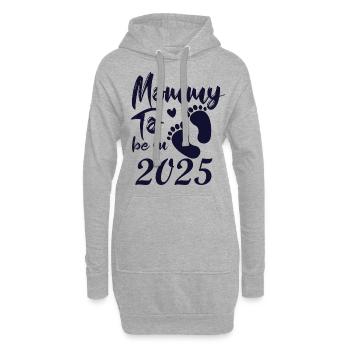 Mère 2025 chargement, je serai maman en 2025 - Sweat-shirt à capuche long Femme - gris chiné - Devant