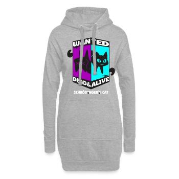 Physique Quantum Nerd Dead Alive Le chat de Schrödinger - Sweat-shirt à capuche long Femme - gris chiné - Devant