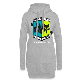 Physique Quantum Nerd Dead Alive Le chat de Schrödinger - Sweat-shirt à capuche long Femme - gris chiné - Devant