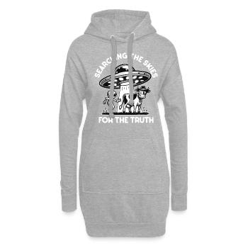 SciFi umd Außerirdische Aliens und Ufo Fan - Hoodie-Kleid - Grau meliert - Vorne