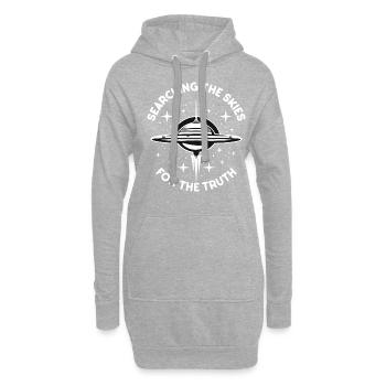 SciFi umd Außerirdische Aliens und Ufo Fan - Hoodie-Kleid - Grau meliert - Vorne