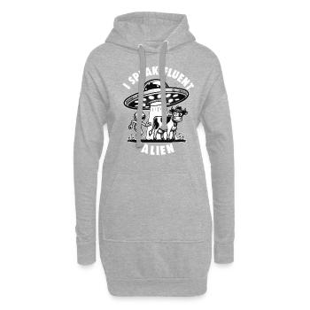 SciFi umd Außerirdische Aliens und Ufo Fan - Hoodie-Kleid - Grau meliert - Vorne