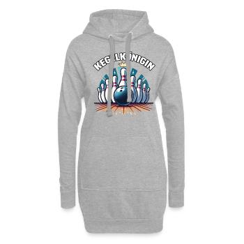 Bowling Queen Bowling Club Design pour le bowling - Sweat-shirt à capuche long Femme - gris chiné - Devant