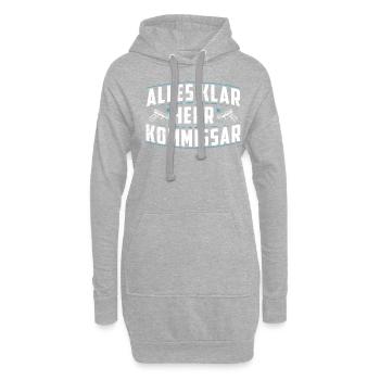 Retro 80er Polizei Humor Tee - Hoodie-Kleid - Grau meliert - Vorne
