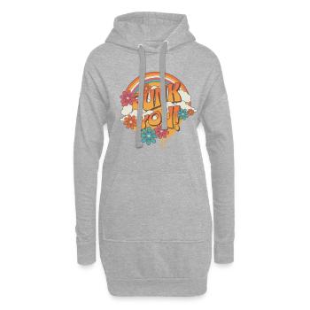 Funk You Vintage Music Tee - Hoodie-Kleid - Grau meliert - Vorne