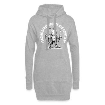 Masque Fencer Sport Design Sur Jeu Sur L’escrime De Combat - Sweat-shirt à capuche long Femme - gris chiné - Devant