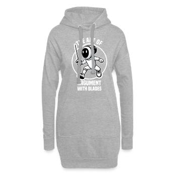 Masque Fencer Sport Design Sur Jeu Sur L’escrime De Combat - Sweat-shirt à capuche long Femme - gris chiné - Devant