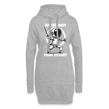 Masque Fencer Sport Design Sur Jeu Sur L’escrime De Combat - Sweat-shirt à capuche long Femme - gris chiné - Devant