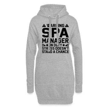 Gestionnaire de SPA Emploi Bien-être Drôle Gestion de SPA Sayi - Sweat-shirt à capuche long Femme - gris chiné - Devant