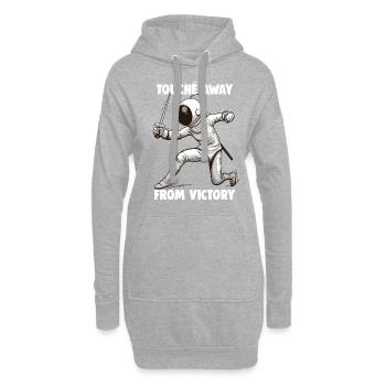 Masque Fencer Sport Design Sur Jeu Sur L’escrime De Combat - Sweat-shirt à capuche long Femme - gris chiné - Devant