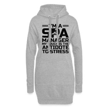 Gestionnaire de SPA Emploi Bien-être Drôle Gestion de SPA Sayi - Sweat-shirt à capuche long Femme - gris chiné - Devant