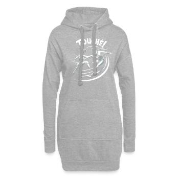 Masque Fencer Sport Design Sur Jeu Sur L’escrime De Combat - Sweat-shirt à capuche long Femme - gris chiné - Devant