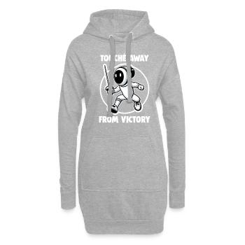 Masque Fencer Sport Design Sur Jeu Sur L’escrime De Combat - Sweat-shirt à capuche long Femme - gris chiné - Devant