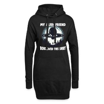 SciFi et extraterrestres extraterrestres et fan d’ovnis - Sweat-shirt à capuche long Femme - noir - Devant