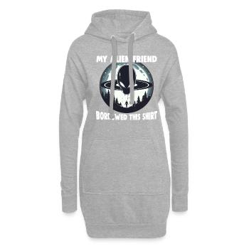 SciFi umd Außerirdische Aliens und Ufo Fan - Hoodie-Kleid - Grau meliert - Vorne
