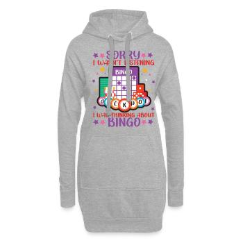 Bingo Player Sorry I Wasn't - Hoodie-Kleid - Grau meliert - Vorne