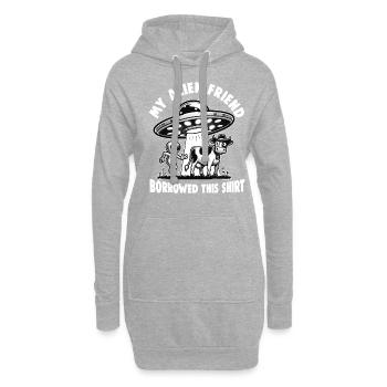 SciFi et extraterrestres extraterrestres et fan d’ovnis - Sweat-shirt à capuche long Femme - gris chiné - Devant