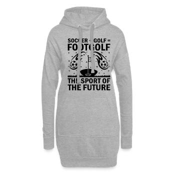 Footgolf Player Foot Golf Footgolfers Foot spielen - Hoodie-Kleid - Grau meliert - Vorne