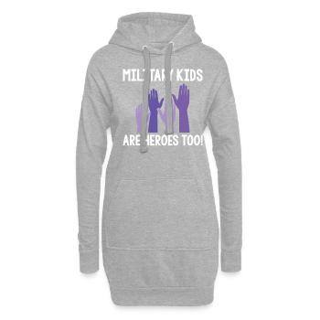 Chemise Hero pour MiSupport Military Kids Hero Tee - Sweat-shirt à capuche long Femme - gris chiné - Devant