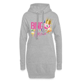 Bingo Player Queen Bingo Queen - Hoodie-Kleid - Grau meliert - Vorne