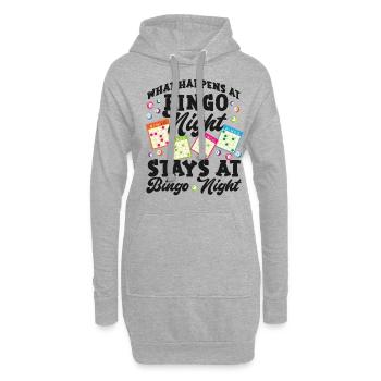 Joueur de bingo Que se passe-t-il au bingo ? - Sweat-shirt à capuche long Femme - gris chiné - Devant