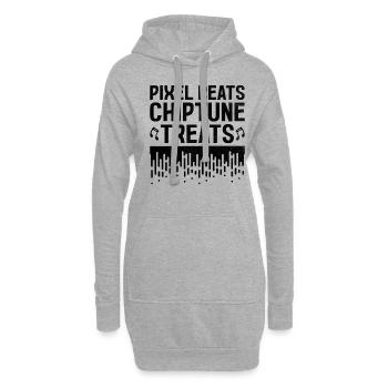 Chiptune Music Lover Groove zu den Bleeps und Bloo - Hoodie-Kleid - Grau meliert - Vorne