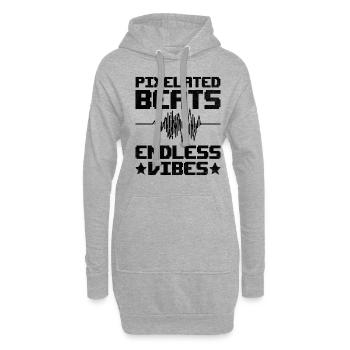 Chiptune Music Lover Groove zu den Bleeps und Bloo - Hoodie-Kleid - Grau meliert - Vorne