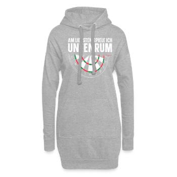 Chemise d’humour Dartplayer - Bas - Sweat-shirt à capuche long Femme - gris chiné - Devant