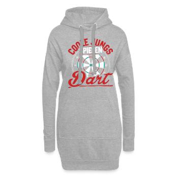 Chemise de joueur de fléchettes tendance pour garçons - Sweat-shirt à capuche long Femme - gris chiné - Devant