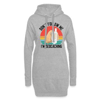 Geocaching Geocache Funny Geocacher Geocacher Sayi - Hoodie Dress - heather grey - Front