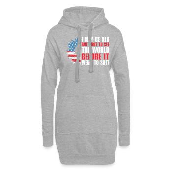 NosClassic American Sentiment T-Shirt - Hoodie Dress - heather grey - Front