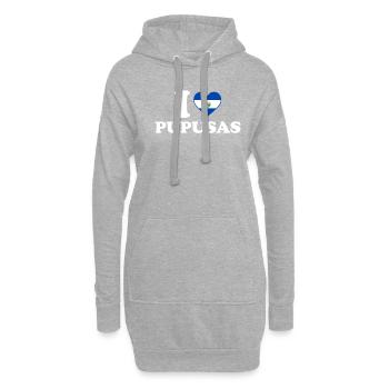 i love pupusas el salvador salvadorian food pupusa - Hoodie-Kleid - Grau meliert - Vorne
