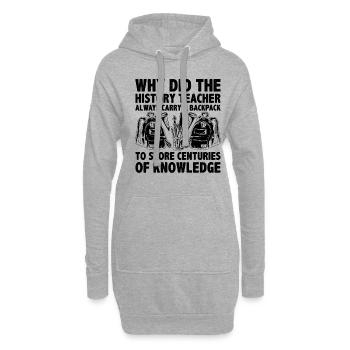 Geschichtslehrer Lustige Geschichtslehrer Sprüche - Hoodie-Kleid - Grau meliert - Vorne