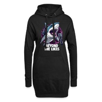 Digital Creator Beyond the likes Social Media - Hoodie-Kleid - Schwarz - Vorne