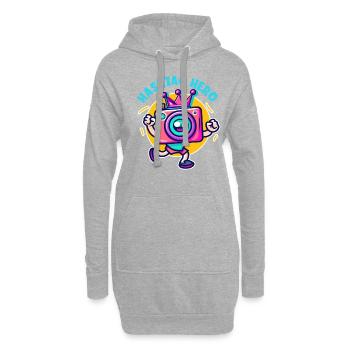 Digital Creator Hashtag Hero Social Media - Hoodie-Kleid - Grau meliert - Vorne