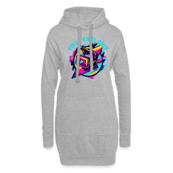Digital Creator Viral Vibes Only Social Media - Hoodie-Kleid - Grau meliert - Vorne