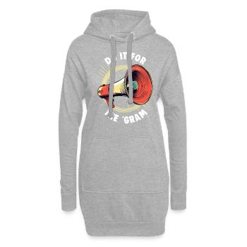 Digital Creator Do it for the 'gram Social Media - Hoodie-Kleid - Grau meliert - Vorne