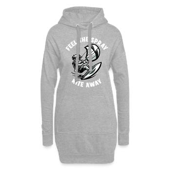 Kitesurf Sentez le cerf-volant de pulvérisation - Sweat-shirt à capuche long Femme - gris chiné - Devant