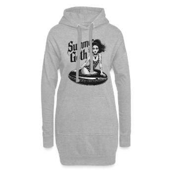 Summer Goth für Gothik Fans - Hoodie-Kleid - Grau meliert - Vorne