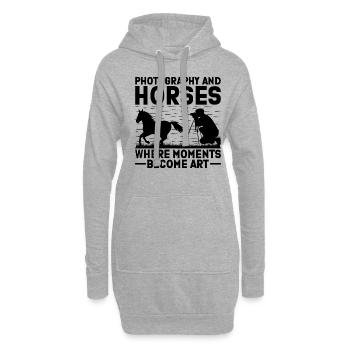 Horse Photography Horseback Riding Horses Hobby Ph - Hoodie Dress - heather grey - Front