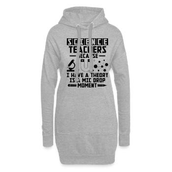 Professeur de sciences Professeur d’école Biologie Chimie P - Sweat-shirt à capuche long Femme - gris chiné - Devant