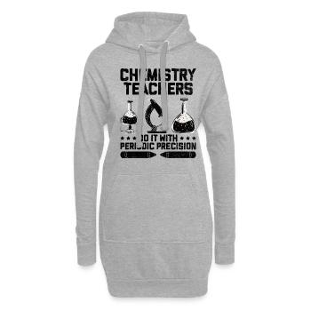Professeur de sciences Professeur d’école Biologie Chimie P - Sweat-shirt à capuche long Femme - gris chiné - Devant