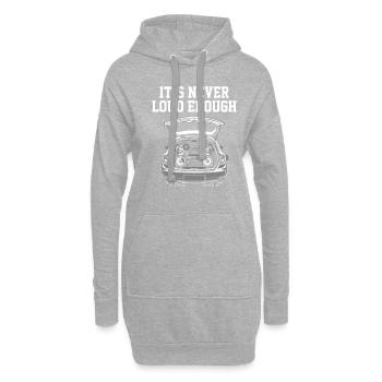 It's Never Loud Enough, technician car audio - Hoodie-Kleid - Grau meliert - Vorne