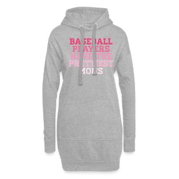 baseball Players Prettiest Moms t-shirt - Hoodie Dress - heather grey - Front
